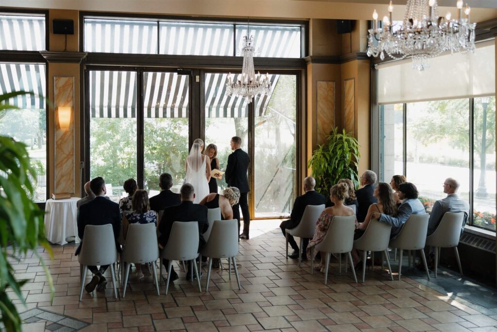 Microwedding ceremony at Bar Lurcat in downtown Minneapolis