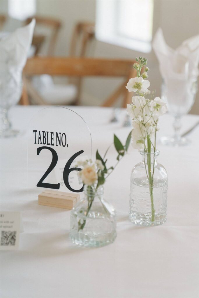 Farmhouse tablescape at Abella wedding venue in Minnesota