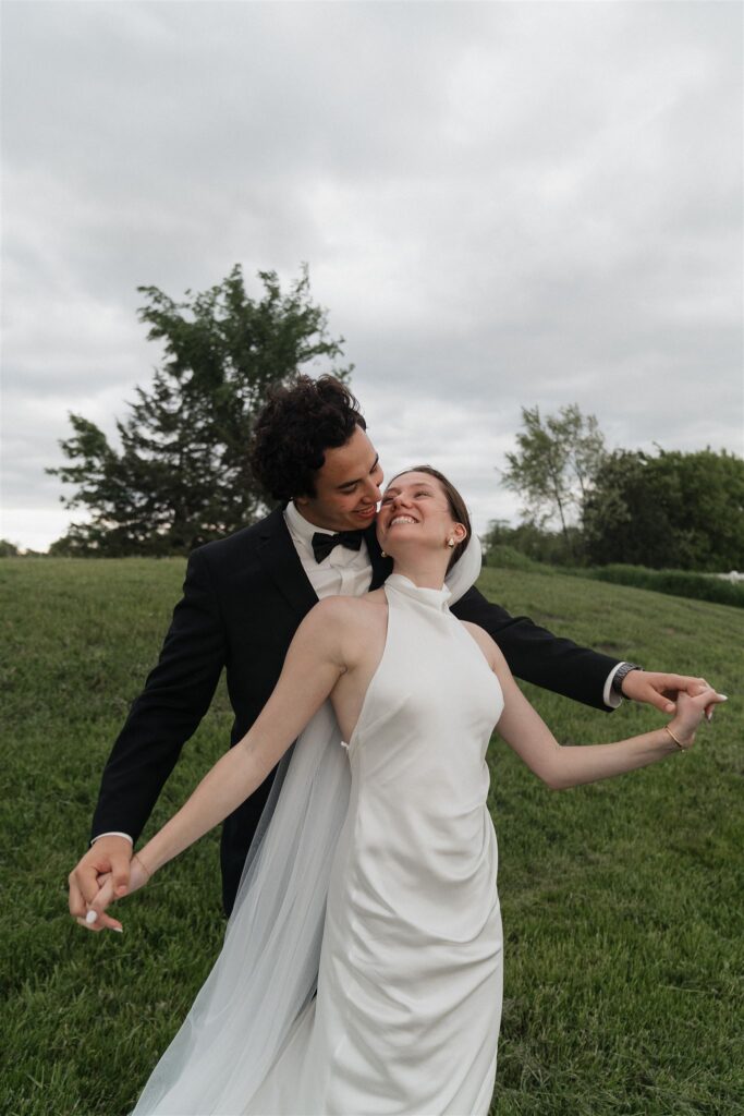 Bride and groom dance at Abella in Minnesota