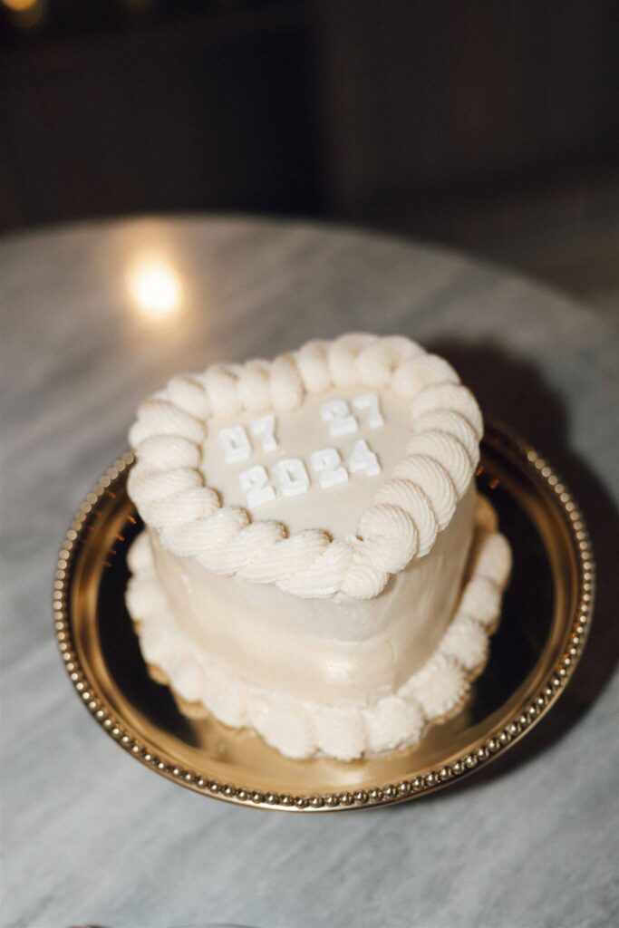 Simple, small wedding cake